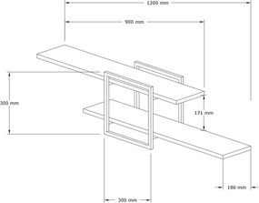 Wall Shelf Mone - Sapphire Oak Sapphire Oak
