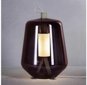 Επιτραπέζιο Φωτιστικό LED 8W Dimmer Φυσητό Γυαλί Μέταλλο Νίκελ Luisa T1 Prandina-1C50000110499-Ροζ 1C50000110499