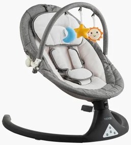VEVOR Baby Swing for Infants 5 Speeds 3 Seat Positions Remote Control Toy Bar