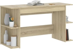 vidaXL Γραφείο Sonoma Δρυς 140 x 50 x 75 εκ. από Επεξεργασμένο Ξύλο