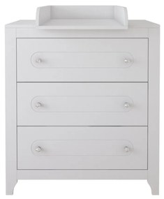 Συρταριέρα  με Αλλαξιέρα  Glamour  White  88,5x48x98,5cm  BC20019 BabyCute