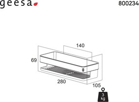 Geesa Tiger Cooper 800234 Inox Black - Μπουκαλοθηκη Σπογγοθηκη