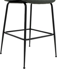 Σκαμπό bar Impel pakoworld μεταλλικό μαύρο-ύφασμα ανθρακί