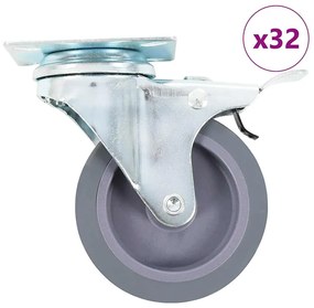vidaXL Ρόδες Περιστρεφόμενες 32 τεμ. 75 χιλ.
