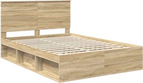 vidaXL Σκελετός Κρεβατιού Sonoma Δρυς 140 x 190 cm