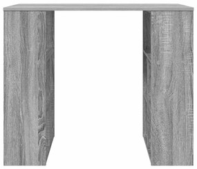 vidaXL Γραφείο με ράφι Γκρι 90 x 50 x 75 εκ. Επεξεργασμένο ξύλο