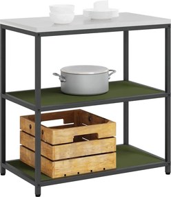 vidaXL Ράφι Κουζίνας HATTEM Λαδί 90 x 50 x 92 εκ Ατσάλι