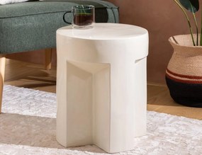 Τραπεζάκι Βοηθητικό Kriz Atmosphera με διαστάσεις 34x41cm - Ivory