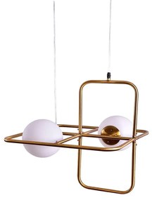 Φωτιστικό Οροφής SE 133-2PS Athen Brass Homelighting Metal, Glass