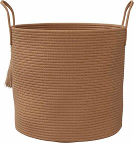vidaXL Καλάθι Αποθήκευσης Καφέ Ø40 x 35 εκ. Βαμβακερό