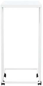 Βοηθητικό Τραπέζι με Ρόδες Λευκό 40x30x63,5 εκ. Επεξεργ. Ξύλο - Λευκό