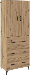 vidaXL Highboard Artisan Oak 69,5 x 34 x 180 εκ. Επεξεργασμένο Ξύλο