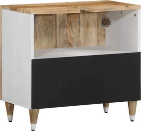 vidaXL Ντουλάπι Μπάνιου 62 x 33 x 58 εκ. από Μασίφ Ξύλο Μάνγκο