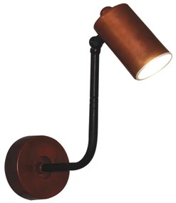 Φωτιστικό Τοίχου - Απλίκα HL-3552-1S 77-4416 Molly Old Copper & Black Homelighting Metal