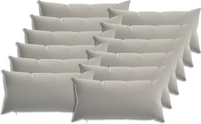 vidaXL Κάλυμμα Μαξιλαριού 12 pcs HEERLEN Γκρι 40 x 80 cm Πολυεστέρας