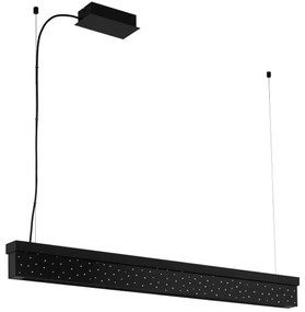 Φωτιστικό Οροφής 39826 Aurotonello Led Κρύσταλλο Black Eglo Metal, Glass