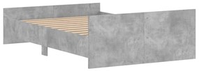 Πλαίσιο Κρεβατιού με Κεφαλάρι/Ποδαρικό Γκρι Σκυροδεμ. 120x200εκ - Γκρι