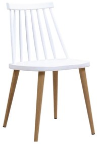 Καρέκλα Lavida White ΕΜ139,1 43X48X77 cm Σετ 4τμχ Metal, Polypropylene