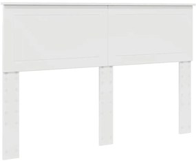 vidaXL Κεφαλάρι με κεφαλάρι Λαμπερό Λευκό 140 cm Επεξεργασμένο ξύλο