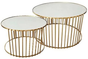 Ζιγκόν Boron (Σετ 2Τμχ) 295-000011 82x80x45/62x60x40cm Gold