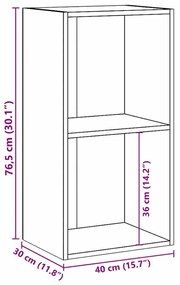 ΒΙΒΛΙΟΘΗΚΗ ΜΕ 2 ΡΑΦΙΑ SONOMA ΔΡΥΣ 40X30X76,5 ΕΚ. ΜΟΡΙΟΣΑΝΙΔΑ 800930