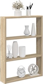 vidaXL Ραφιέρα Τοίχου Sonoma Δρυς 43x9x60 εκ. από Επεξεργ. Ξύλο