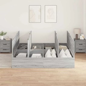 vidaXL Σκελετός Κρεβατιού Γκρι sonoma 200 x 180 x 31.5 εκ.