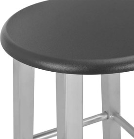 vidaXL Σκαμπό Μπαρ 2 τεμ. Ασημί από MDF
