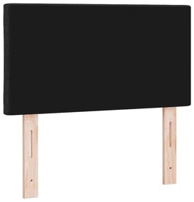 vidaXL Κεφαλάρι με κεφαλάρι Μαύρο 80 cm Τεχνητό Δέρμα