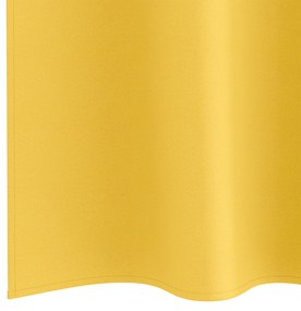 vidaXL Κουρτίνες 2 pcs κίτρινο μουσταρδί 175 x 140 εκ. Πολυεστέρας