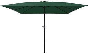 vidaXL Τετράγωνη Ομπρέλα Κηπευτικής 295 x 295 cm Πράσινη