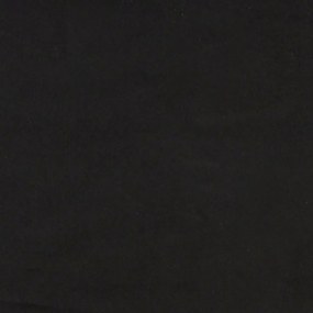 Καναπές Τριθέσιος Μαύρος 180 εκ. από Βελούδινος με Υποπόδιο - Μαύρο