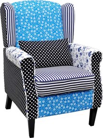 vidaXL Μπερζέρα με Σχέδιο Patchwork Υφασμάτινη