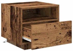 vidaXL Κομοδίνο Παλαιό ξύλο 40 x 39 x 37 εκ Επεξεργασμένο ξύλο