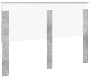 vidaXL Κεφαλάρι με κεφαλάρι Σκυρόδεμα Γκρι 150 cm Επεξεργασμένο ξύλο