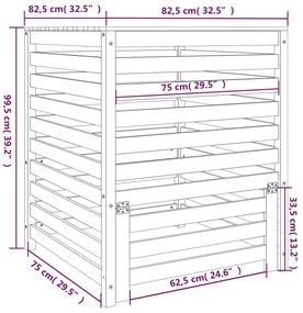 ΚΟΜΠΟΣΤΟΠΟΙΗΤΗΣ 82,5X82,5X99,5 ΕΚ. ΑΠΟ ΜΑΣΙΦ ΞΥΛΟ ΨΕΥΔΟΤΣΟΥΓΚΑΣ 823820