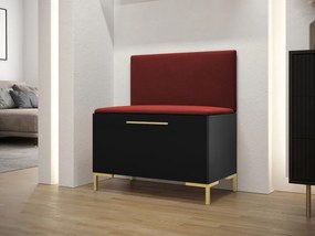 Παπουτσοθήκη Hartford F106, Μαύρο, Κόκκινο, 84x94x46cm, Πλαστικοποιημένη μοριοσανίδα, Ταπισερί | Epipla1.gr