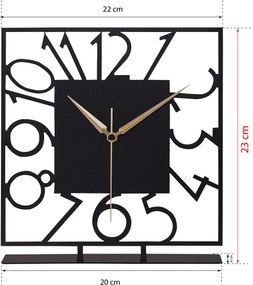 Διακοσμητικό Ρολόι Μαύρο PIAZZA 25x1,5x23