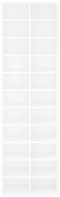 Παπουτσοθήκη Λευκή 54 x 34 x 183 εκ. από Μοριοσανίδα - Λευκό