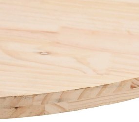 vidaXL Επιφάνεια Τραπεζιού Οβάλ 70x35x2,5 εκ. από Μασίφ Ξύλο Πεύκου