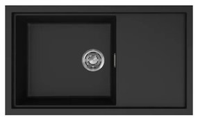 Νεροχύτης κουζίνας SINTESI 410 Black 86 ELLECI 86x50cm