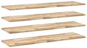 vidaXL Ράφια Κρεμαστά 4 Τεμ. 140x40x2εκ Ακατέργαστο Μασίφ Ξύλο Ακακίας
