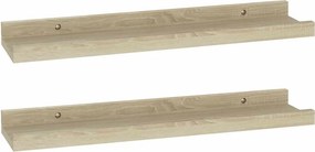 vidaXL Ράφια Τοίχου 2 τεμ. Sonoma Δρυς 40x9x3 εκ.