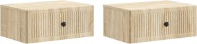 vidaXL Κομοδίνο 2 τεμ. Sonoma Δρυς 49 x 34,5 x 20 εκ.