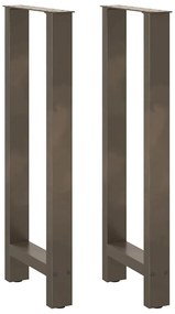 Πόδια Τραπεζιού Μπαρ 2 τεμ. από Φυσικό Ατσάλι 50x(100-101) εκ. Ατσάλι