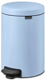 Κάδος απορριμμάτων με πεντάλ Brabantia NewIcon 1005532, 12 l, Ομαλό κλείσιμο, Αντιολισθητική βάση, γαλάζιο χρώμα