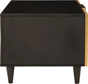 vidaXL Τραπεζάκι σαλονιού Μαύρο και Χρυσό 80 x 50 x 40 cm