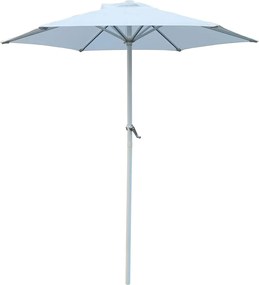 ΟΜΠΡΕΛΑ Αλουμινίου Χωρίς Flaps Σκελετός Άσπρο, Ύφασμα Άσπρο   1τμχ