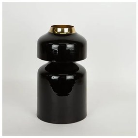 Βάζο Μεταλλικό Μαύρο-Χρυσό 17x17x30cm 752-22026 Estheti-752-22026-Μαύρο-Χρυσό 752-22026