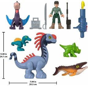 Playset Imaginext Jurassic World Πολύχρωμο 10 Τεμάχια